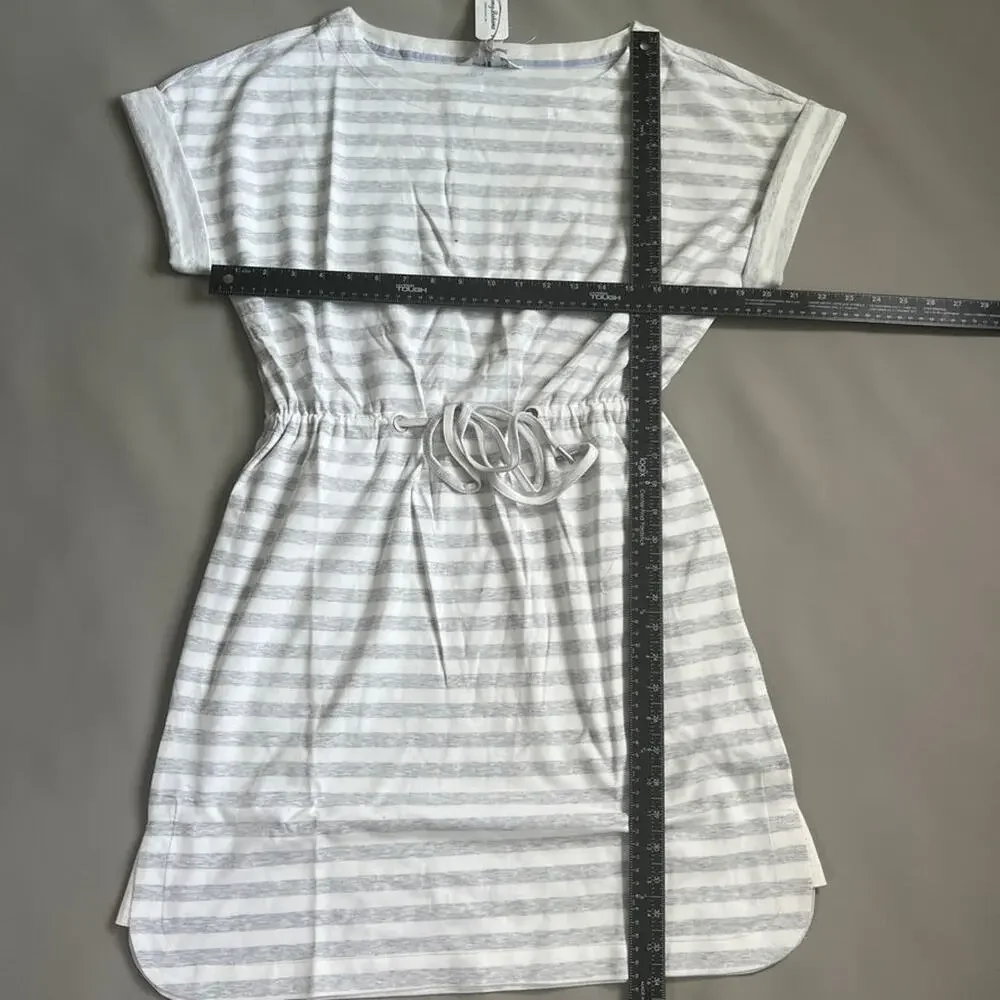 TOMMY BAHAMA Women's Short Sleeve Amira Stripe Short Dress Size M Grey (New) - Picture 2 of 8